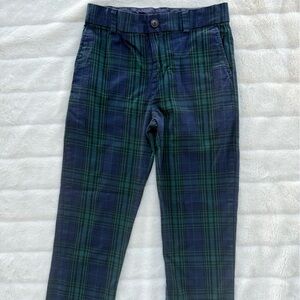 Vineyard Vines Navy and Green Plaid Pants